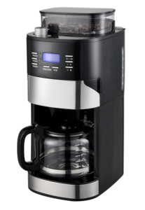 1.5L <strong>LCD</strong> <strong>Display</strong> Coffee Maker Programmable Coffee Machine with Glass Carafe and Bean Hopper Black Water Level Indicator - Product Image 2