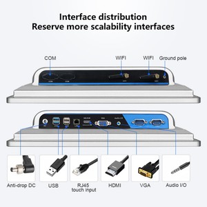 แผงหน้าจอสัมผัสอุตสาหกรรมขนาด19นิ้ว10มม. กันน้ำได้ IP65 WIN7/8/10 /11สไตล์เดสก์ท็อปแบบไม่มีพัดลมคอมพิวเตอร์ทุกเครื่อง - Product Image 4