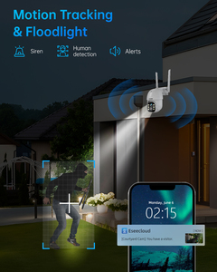 Wesecuu กล้องวงจรปิด CCTV กลางแจ้งในร่มเลนส์คู่ระบบไวไฟแบบไร้สายซูม10X 3.0MP - Product Image 6