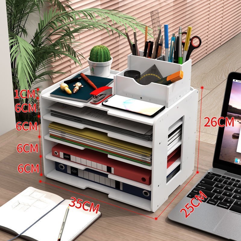 34cm 5-layer folder with pen holder