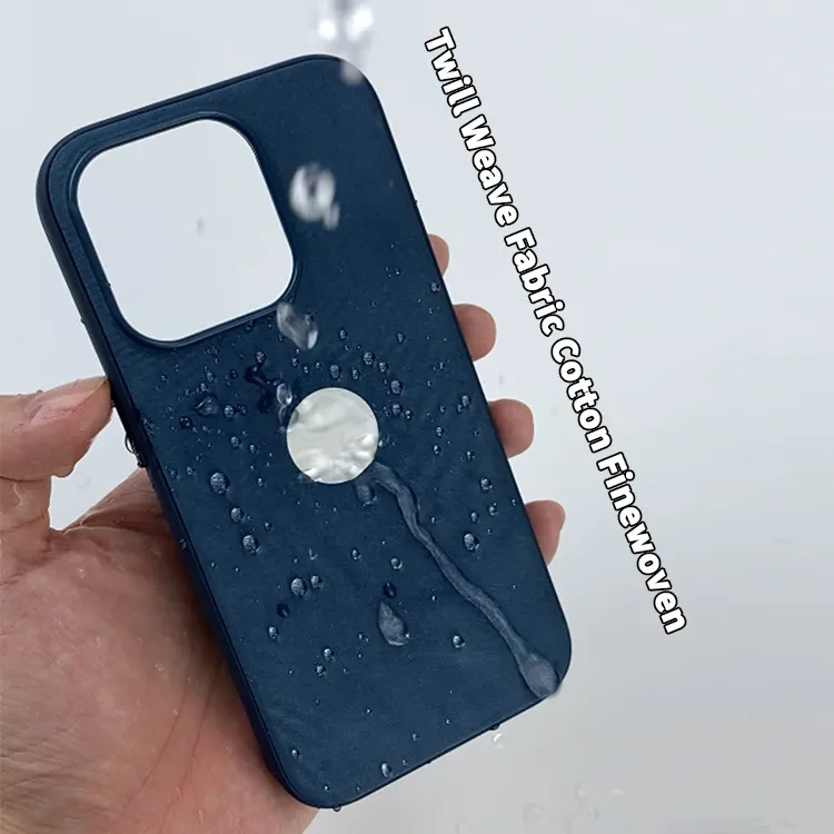 Capa de tecido fino de micro-will reciclado para iPhone 15 pro max, capa de camurça durável personalizada com sensação de camurça