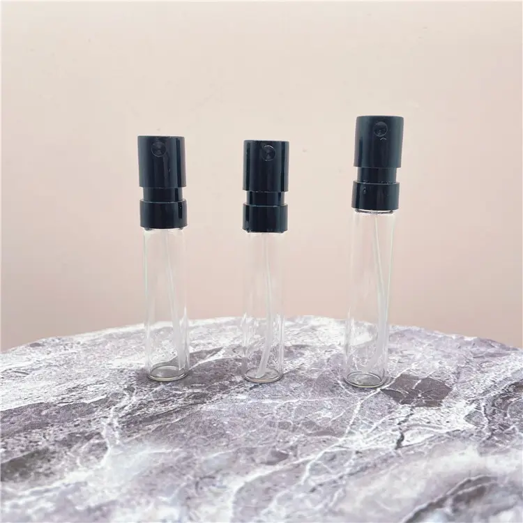 1,5 ml 2ml Mini Glass Test Parfüm flaschen klare Parfüm probe Duft glasflasche