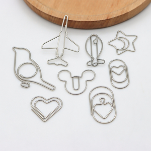 Bán buôn phim hoạt hình khác nhau Thiết kế văn phòng thép không gỉ bookmarks Creative Shaped Bạc nickel-mạ giấy Clips - Product Image 5