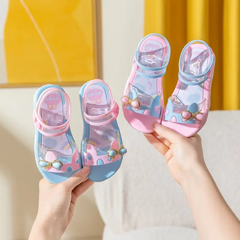 Nouveaux loisirs anti-dérapant sandales pour enfants été princesse pantoufles pour garçons et filles antidérapant semelle souple bébé chaussures de plage