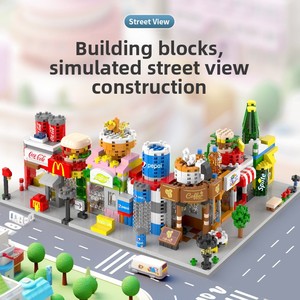 Eğitim LEGO-çocuklar için uyumlu yapı taşı setleri küçük parçacık sokak sahne montaj oyuncaklar ticari sokak - Product Image 5