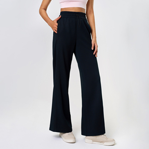 <strong>Lulu</strong> Solid Color Breathable Women's Flared Jogger Open Pants - Product Image 2