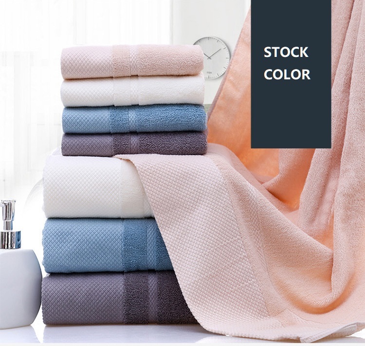 Stock / Custom Logo Low MOQ Hotel Towel 100% Combed Cotton 40s/2 400GSM Face Towel Bath Towel Set Customize OEM Available