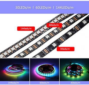DC5V 5m WS2812B WS2812 Led piksel şerit 30/60leds/m programlanabilir ayrı ayrı adreslenebilir akıllı RGB tam renkli led şerit ışık - Product Image 3