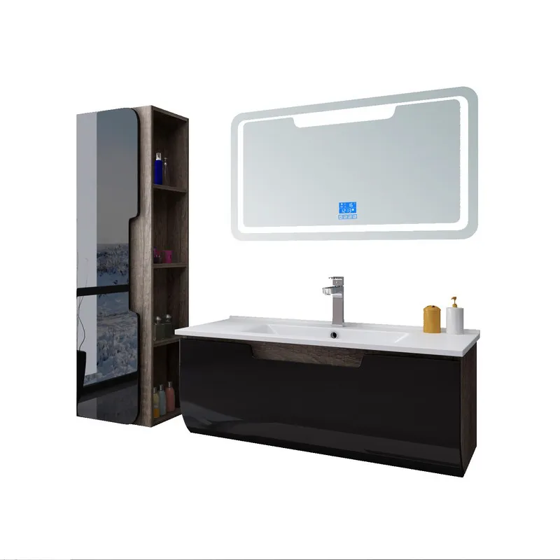 Kunststoff Badezimmer möbel Badezimmers chrank Harz Vanity Top Fertig Kunststoff PVC-Karton Modern Melamine Hotel CAD Sperrholz