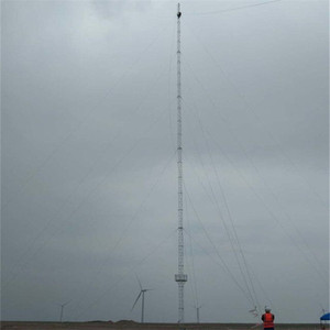 Galvanizli 30m 45m 60m 90m 120m uydu telefonları çelik kafes WiFi kablo telekom Guyed Mast 100% çekme tel kulesi üçgen - Product Image 2
