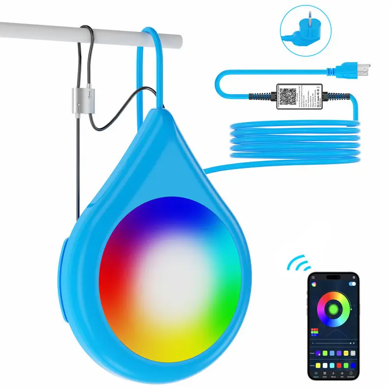 Rgb wireless APP control underwater lighting lamp 15w ip68 colorful swimming pool led light