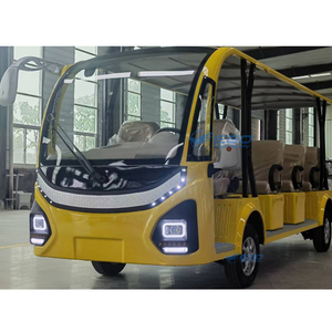 Yeni 14 kişilik elektrikli gezi otobüsünü turlamak için yolcu taşımak için özel ulaşım kapalı turist otobüsü