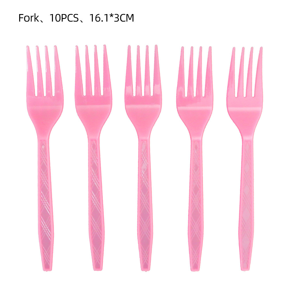 Fourchette rose-10 pièces