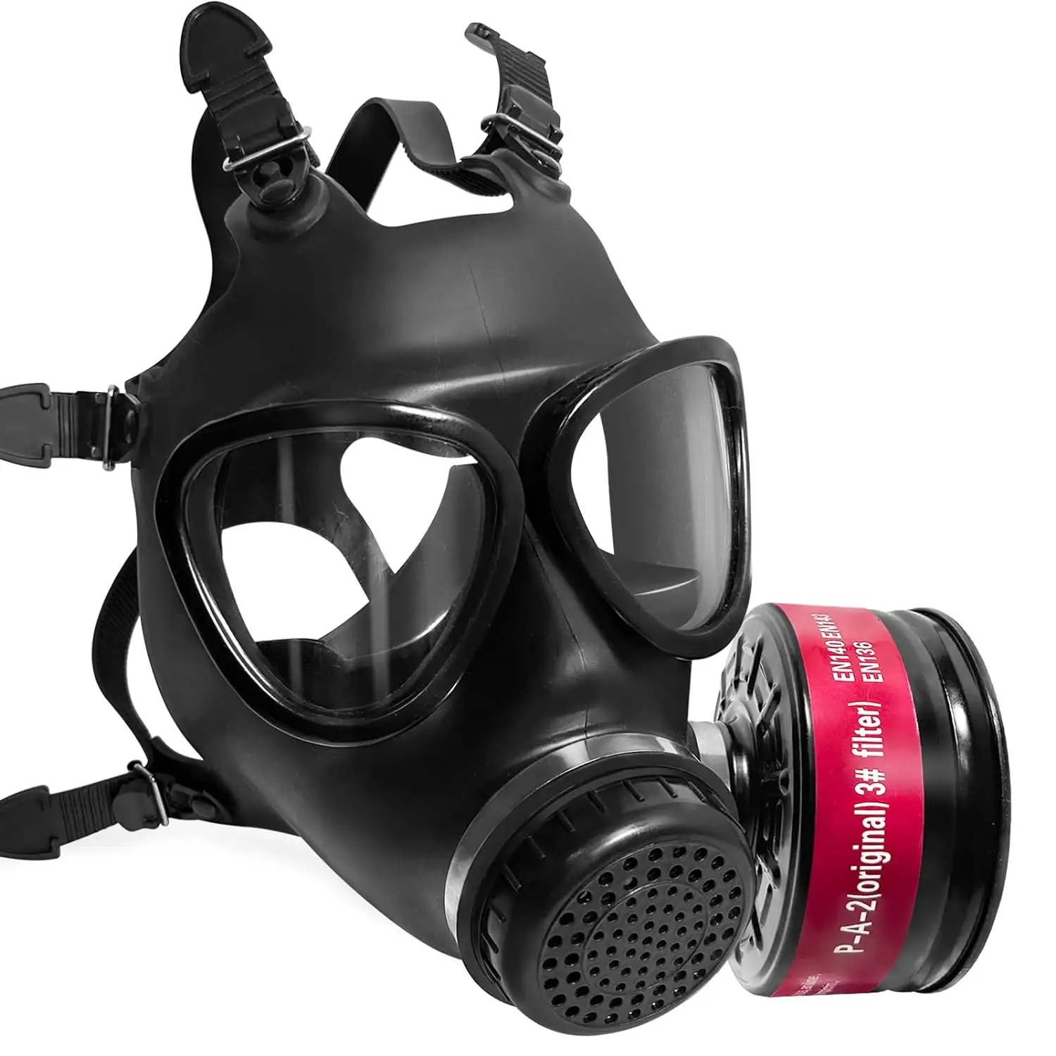 Máscaras de gas con respirador de cara completa con filtro químico de aire