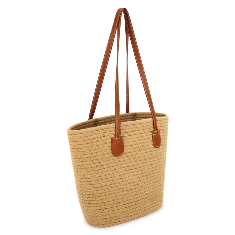 Travel Beach Fishing Net Handbag Woven Shoulder Bag Cotton Rope Macrame Bag Mesh Beach Bag for Women