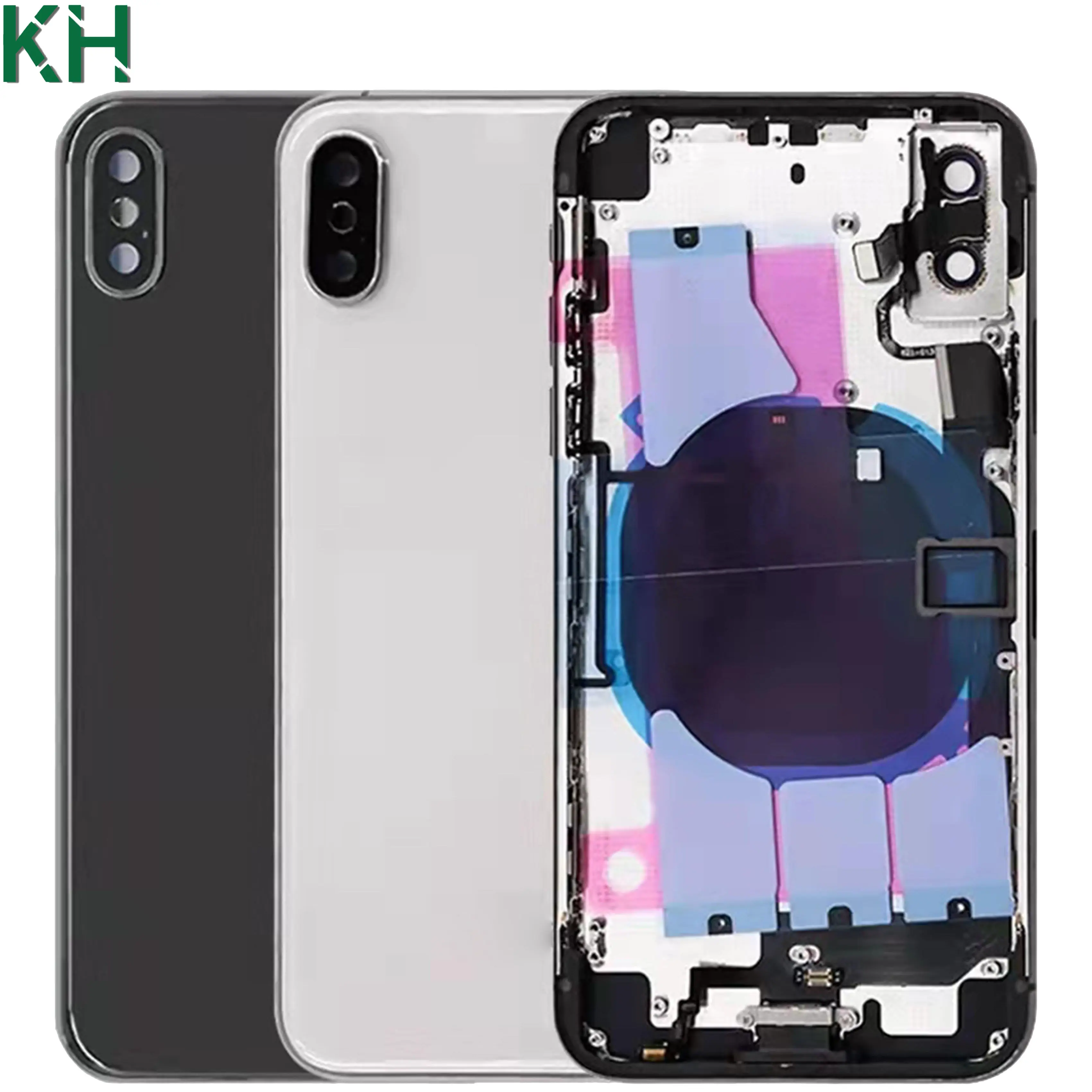 High Quality Back Housing Cover Replacement For iPhone X XS XS Max Battery Glass Rear Door Chassis With Frame