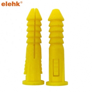 Elehk 3/16 "x 1" 8-10 Amarelo Plástico Com nervuras Drywall Âncora De Plástico Pan Cabeça Com nervuras Anchor Kit #6-8x7/8 "Com Lip Ribbed - Product Image 5