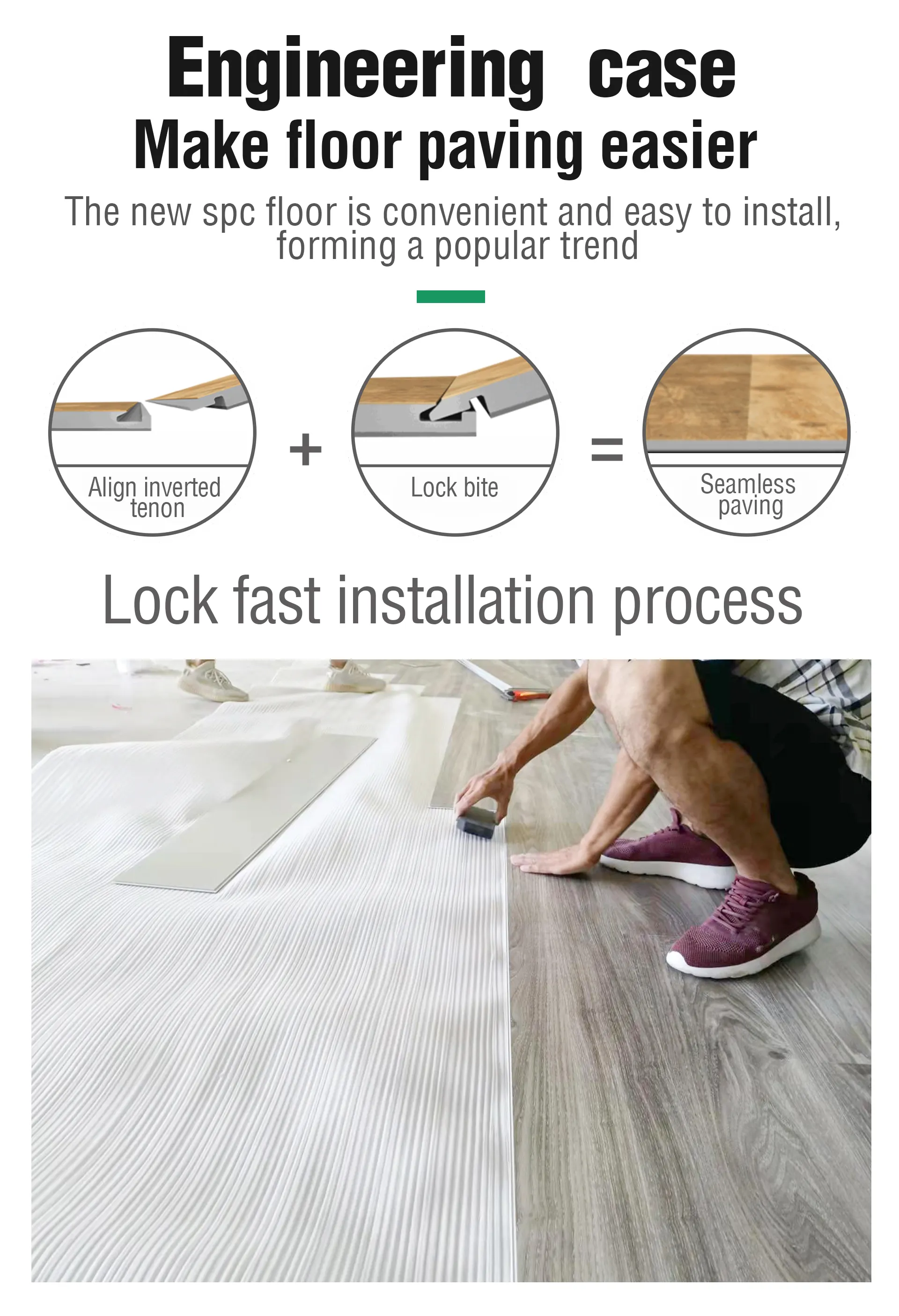 Iç dekor Lamin kat 4mm 5mm 6mm Pvc Lvt Spc vinil döşeme karosu üretici