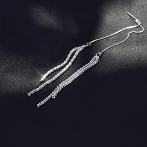 レインボーキングS925スターリングシルバースパークリングタッセルイヤーワイヤーメスインサマースーパーフラッシュスターフルシニアセンスイヤリング - Product Image 4