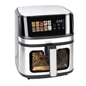 8L Digital <strong>Control</strong> Adjustable <strong>Temperature</strong> <strong>and</strong> <strong>Timer</strong> Air Fryer with Metal Inner Cavity for Healthy Cooking - Product Image 4