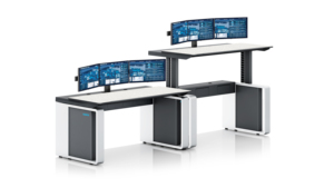 Consola de sala de control Multiconfiguración de monitor para estudio de estación de trabajo y oficina modernos - Product Image 2