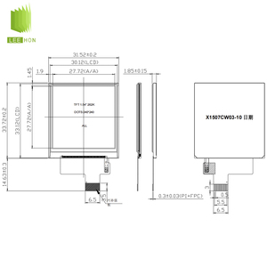 หน้าจอ LCD สี่เหลี่ยม1.54นิ้วหน้าจอโฮมสมาร์ทหน้าจอแสดงผล IPS 1.54นิ้วโมดูล TFT LCD - Product Image 4