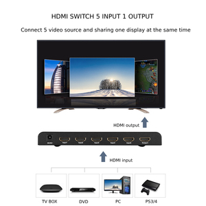 4K x 2K 5x1 puerto HDMI Switch Interruptor de video de alta calidad 5 en 1 Salida para DVD PS3 HDTV Conmutación de video