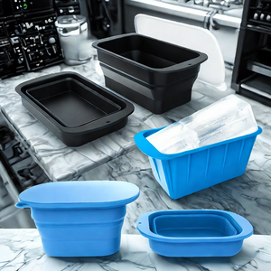 Customizable Large Squares Shape <strong>Block</strong> <strong>Ice</strong> Tray Reusable Extra Large Silicone Mold for <strong>Ice</strong> Cream <strong>Custom</strong> Logo Tool <strong>Maker</strong> - Product Image 4