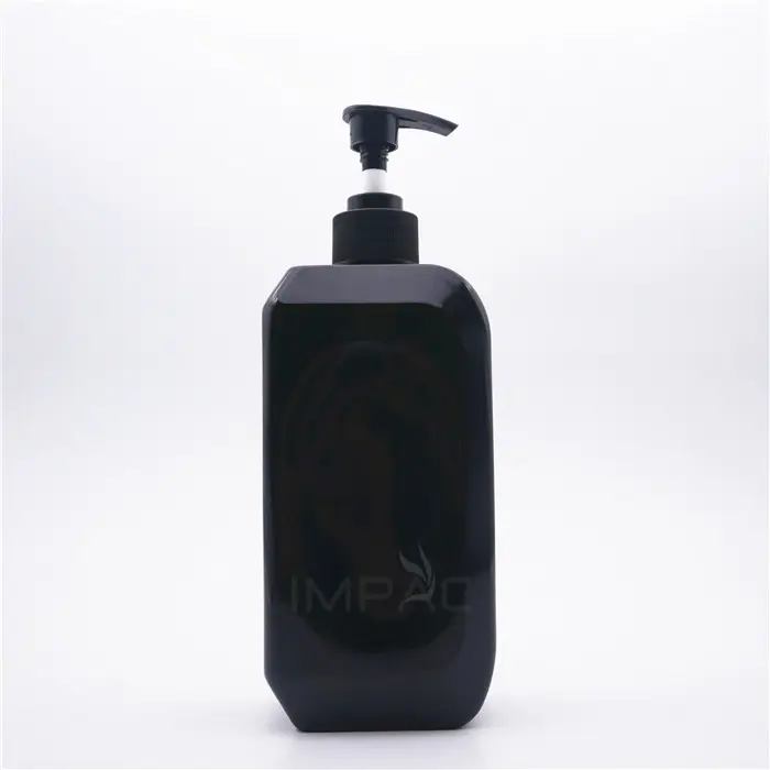 big size black rectangular men shampoo and conditioner bottle 500 ml