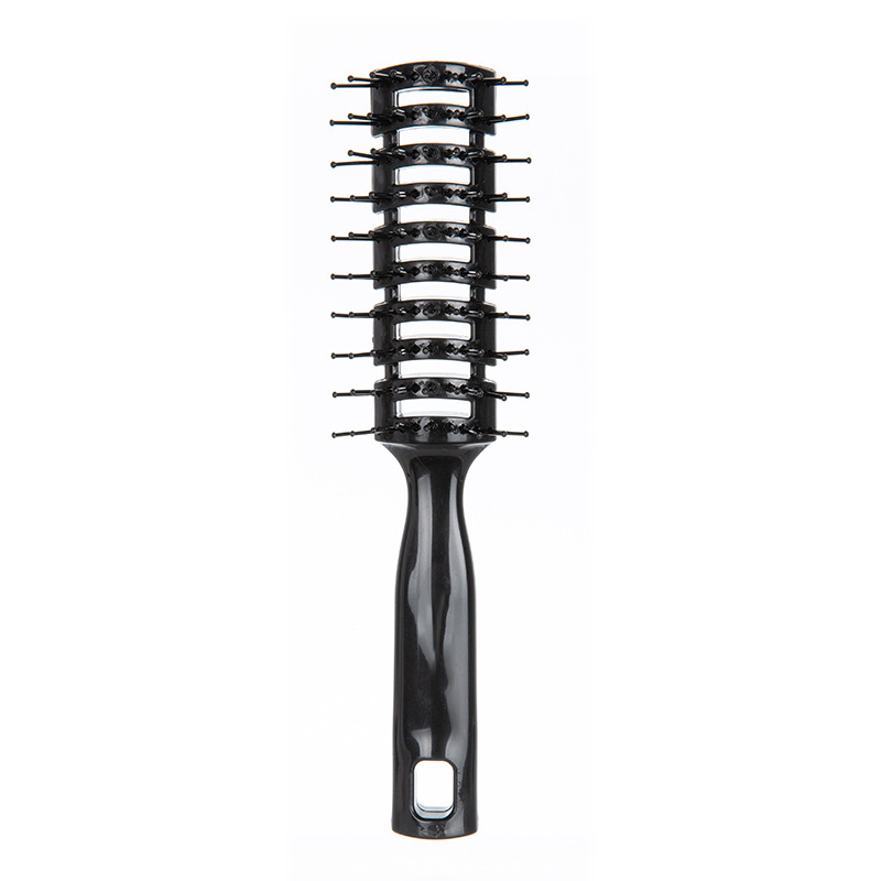 Black comb with integrated teeth