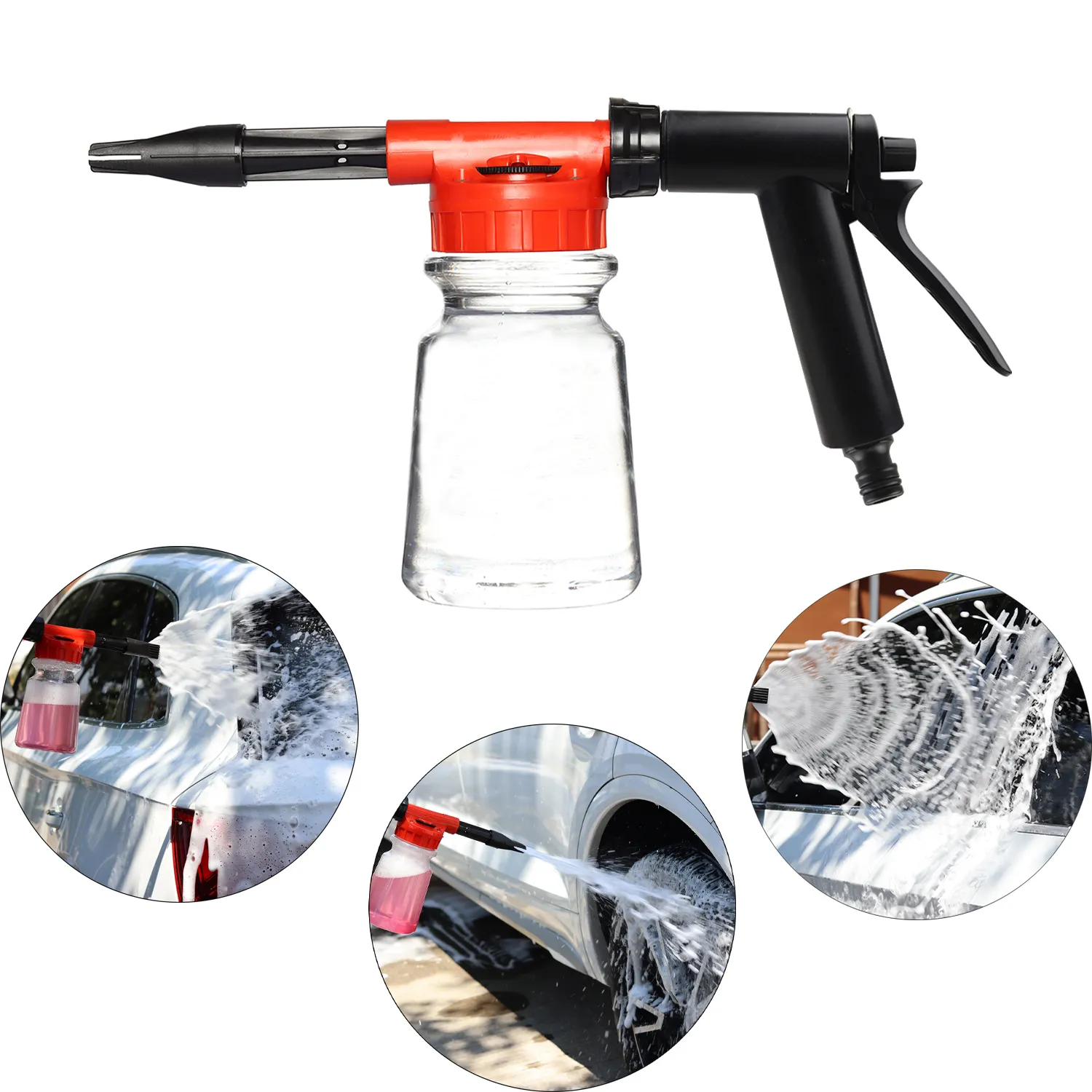 Lavadora de alta presión para coche y bicicleta, pistola de espuma de agua comercial