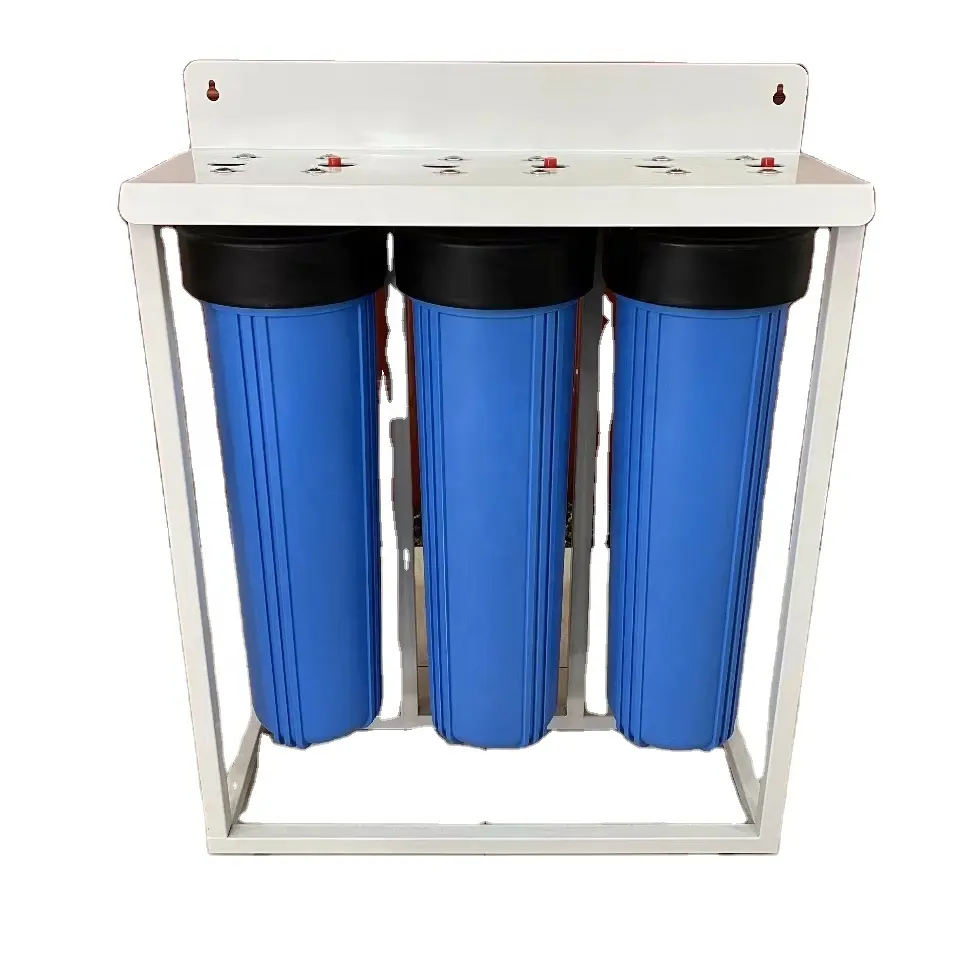 Carcasa de filtro de agua para toda la Casa Azul grande Jumbo de 20 pulgadas triple 20 'x 4,5 Sistema de filtro de agua para el hogar filtración de agua