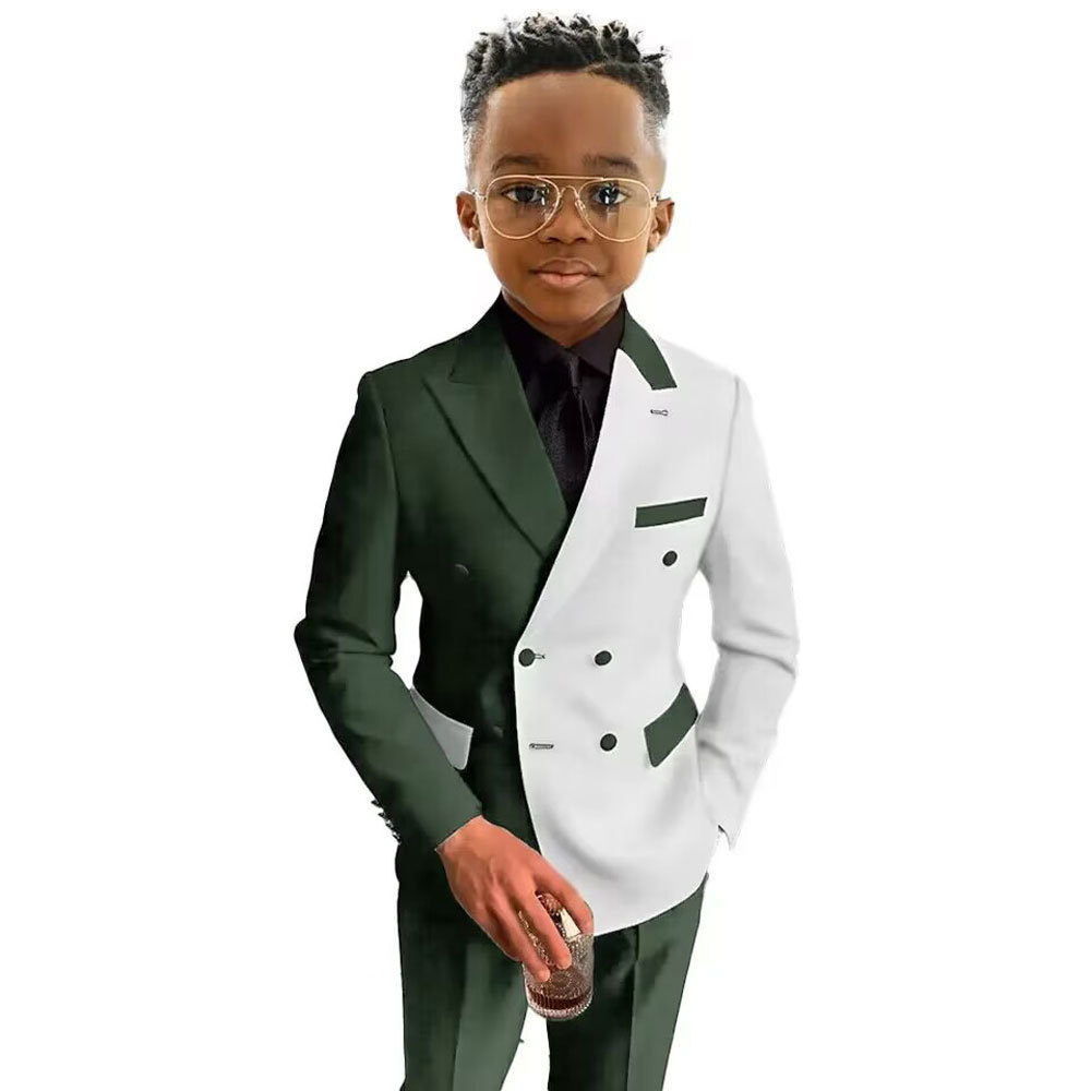 Blanc + vert foncé