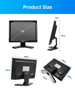 Monitor LED TFT LCD de 19 pulgadas, interfaz VGA con altavoz táctil o no táctil - Product Image 3