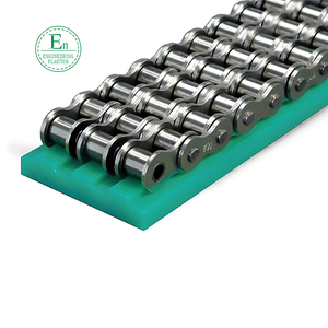 Tira de guía de cadena de transportador deslizante de riel lineal de plástico curvo fresado CNC de polietileno HDPE resistente al desgaste personalizado UHMWPE - Product Image 1