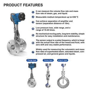 Hava ve sıvı OEM özelleştirilebilir için endüstriyel sınıf akıllı dijital akış ölçer paslanmaz çelik Vortex akış ölçer - Product Image 6