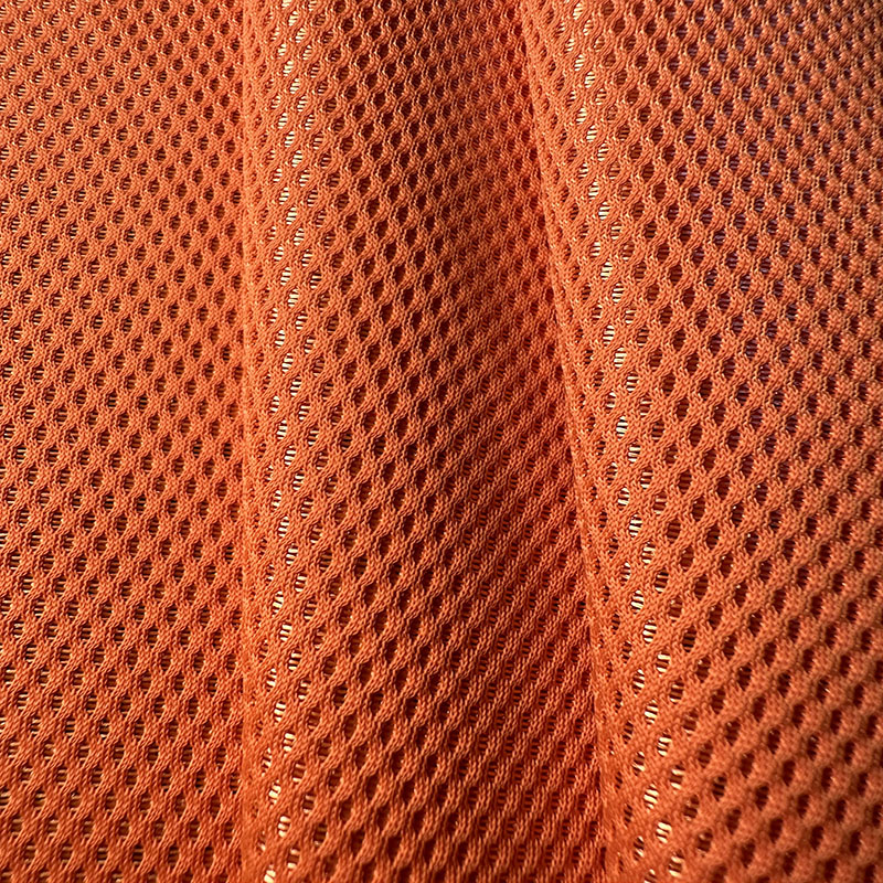 Orange Breathable Wicking Mesh Fabric for Shoe Lining