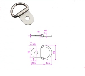 Phần Cứng D-Loại Kéo Tấm Vòng Chế Tạo Kim Loại Khoang Tầng Xe Tải Ngủ Vòng Với Sợi Dây Thừng Móc Và Ống Chuỗi Khóa - Product Image 3