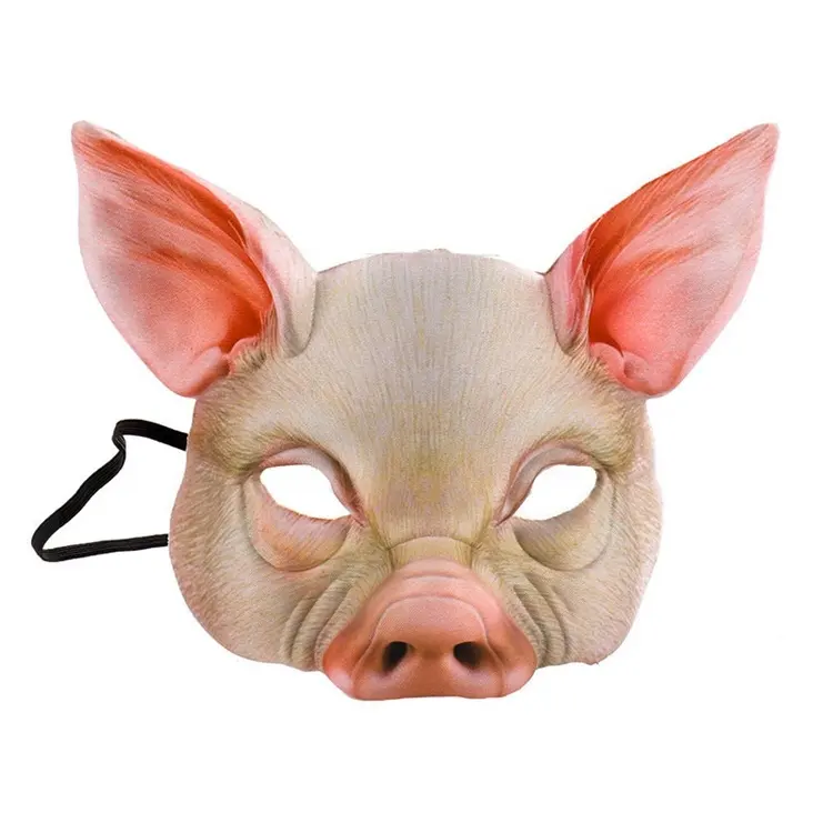 Carnaval Masquerade Ball Party Cosplay Props EVA Metade do Rosto halloween animal cabeça Modelagem porco máscara