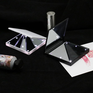 Özel Logo makyaj aynası ile Led ışık kozmetik cep makyaj Led kompakt ayna en çok satan ürünler 2023 - Product Image 4