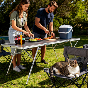 Homful gấp di động cắm trại bảng 6ft nhôm nhẹ dã ngoại cắm trại bảng - Product Image 6