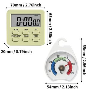 Großer digitaler LCD-Küchen timer Modernes Design mit Wecker Gefrier thermometer Elektronischer Kunststoff-Magnetst änder zum Kochen - Product Image 6