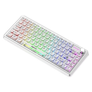 Customized USB Interface <strong>Wireless</strong> <strong>Bluetooth</strong> Hot Plug Transparent Three Mode RGB Mechanical <strong>Keyboard</strong> for Notebook <strong>Computer</strong> - Product Image 1