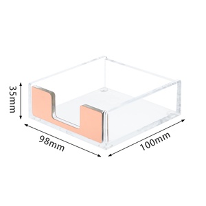 Rõ ràng tự dính Lưu ý pad Holders Acrylic bàn Memo Dispenser trường hợp cho văn phòng - Product Image 1