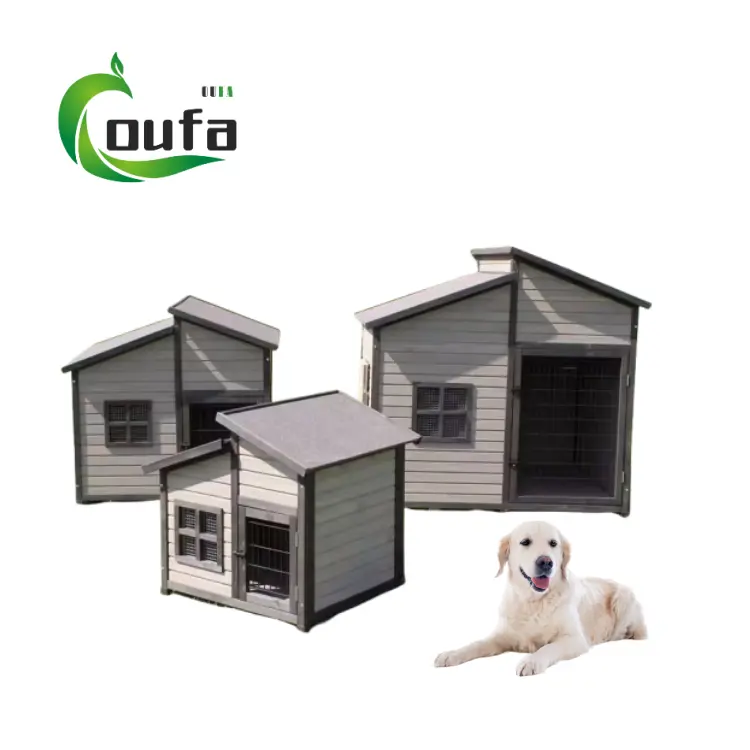 OF High Quality Outside Weatherproof Wooden Luxury Large kennel For Dogs Outdoor Dog House