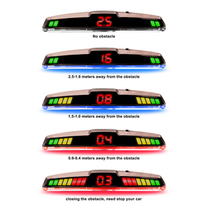 Sensor de aparcamiento para coche, sistema de Radar de marcha atrás trasero con 4 sensores, alarma LED de marcha atrás inalámbrica, recordatorio de alarma - Product Image 3