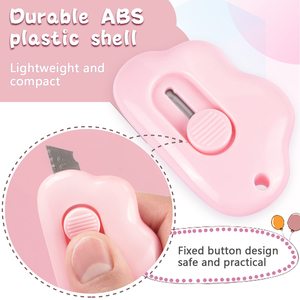 Mini Cloud Box <strong>Cutter</strong> Utility Retractable Art Knives Letter Opener Envelope Slitter with <strong>Key</strong> Chain Hole - Product Image 2