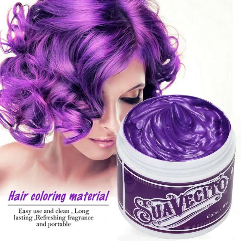 Private label coloranti per capelli colorati crema di fango di argilla opaca colorazione per capelli monouso cera per capelli temporanea