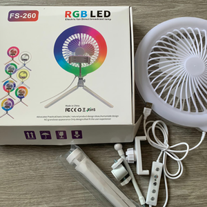 彩色可调远程可调光USB按钮电源魔术RGB发光二极管填充光照片直播流风扇灯