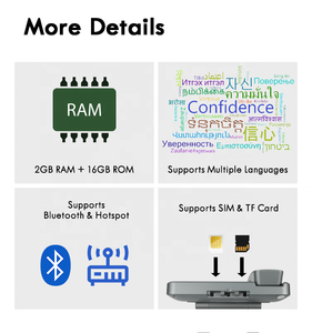 3G 4G GSM VoLTE Android 8 inç WiFi BT Hotspot FM büyük ekran ofis sabit kablosuz masaüstü akıllı HD Video telefon - Product Image 6